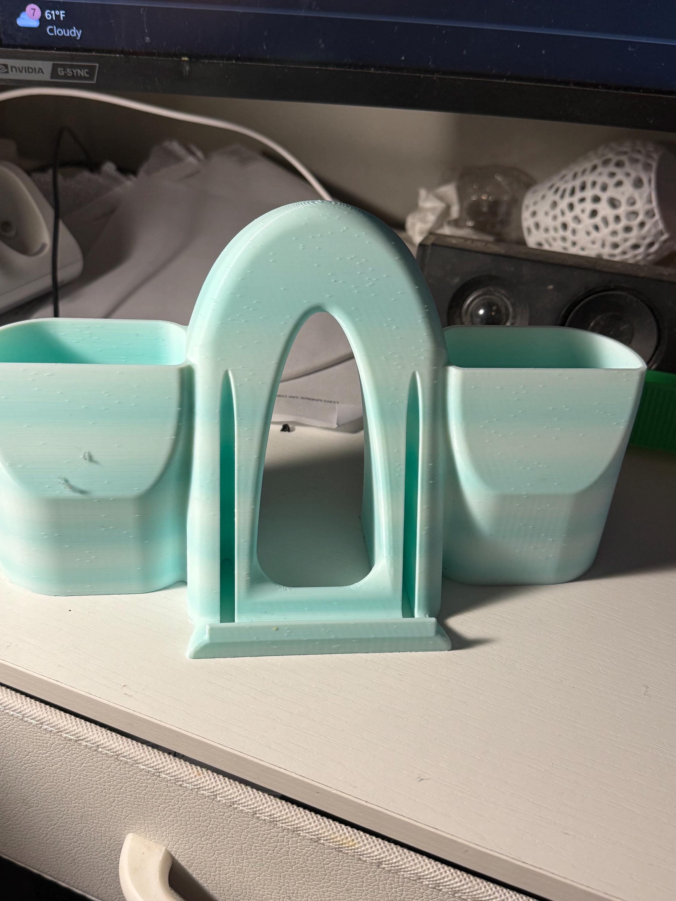 Desk Organizer with Phone Stand | Pen Holder Dock