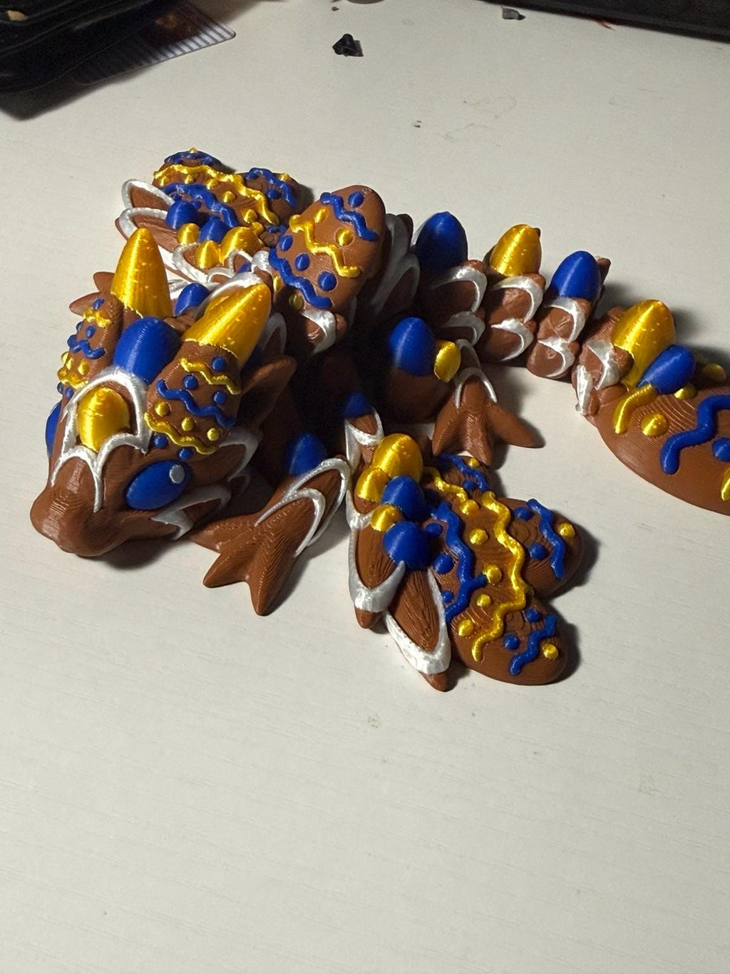Articulated Easter Dragon | Cookie Candy Theme, 3D Printed Fidget Toy