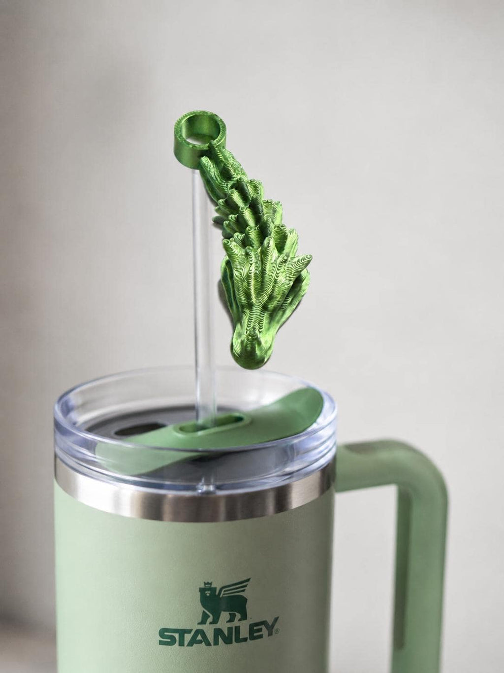 Articulated Dragon Straw Topper for Stanley Cup | 3D Printed Dragon Straw Buddy | Reusable Straw Cap Accessory | Fantasy Cup Charm