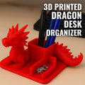 Dragon Desk Organizer | 3D Printed Fantasy Office Decor | Desktop Organizer