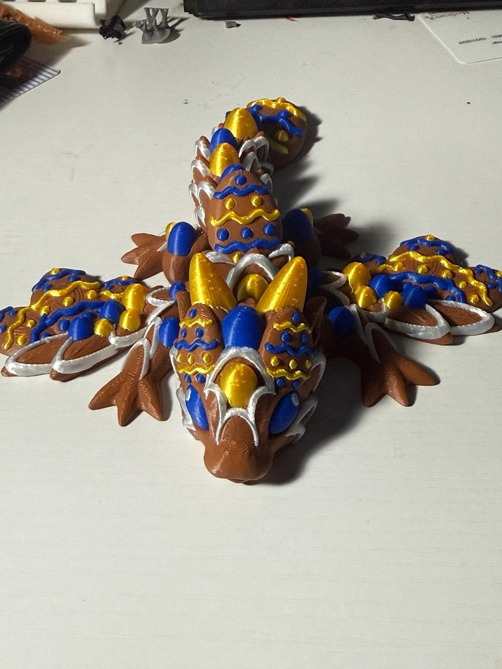 Articulated Easter Dragon | Cookie Candy Theme, 3D Printed Fidget Toy