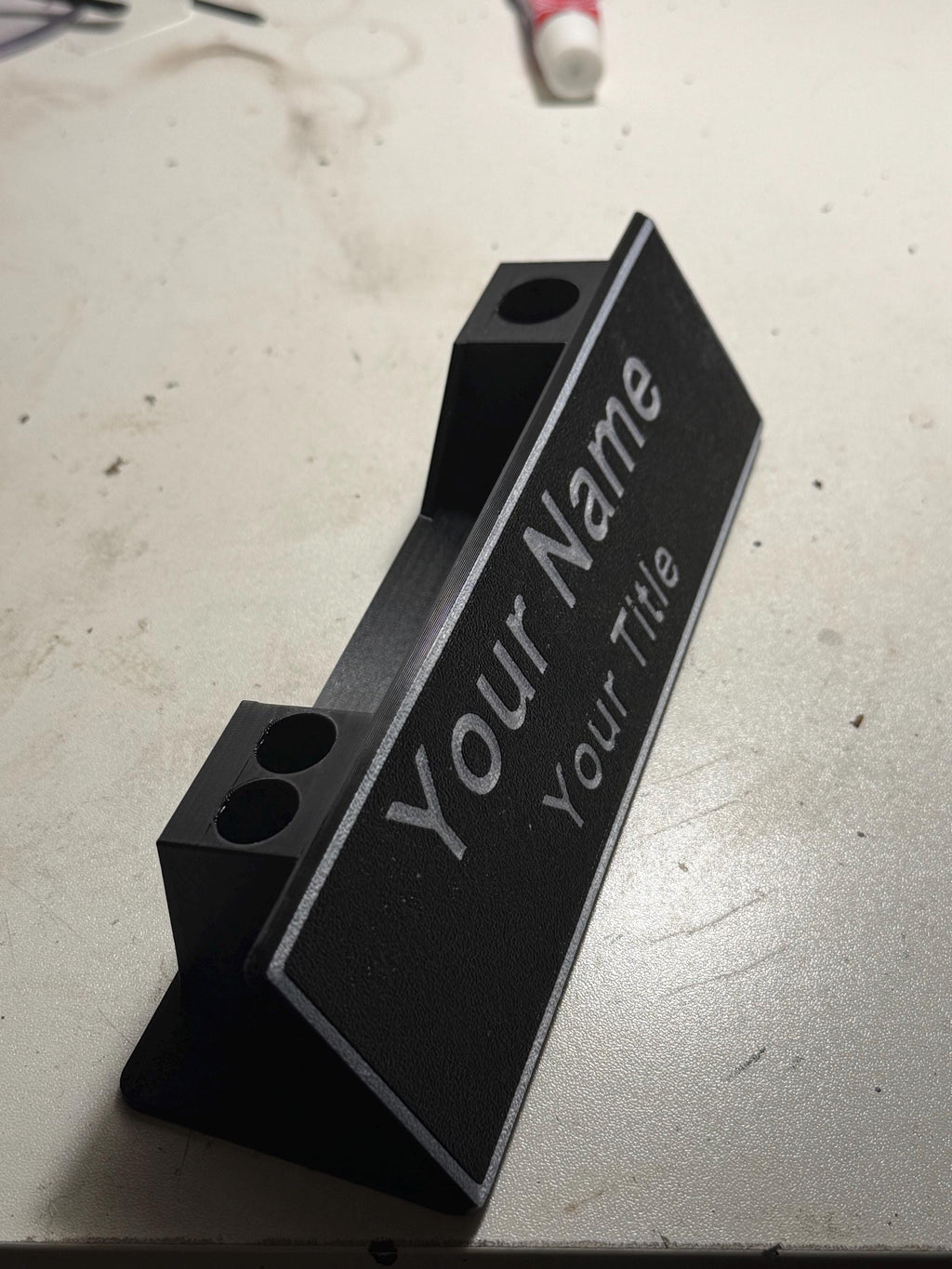 Personalized Desk Name Plate with Pen Holder