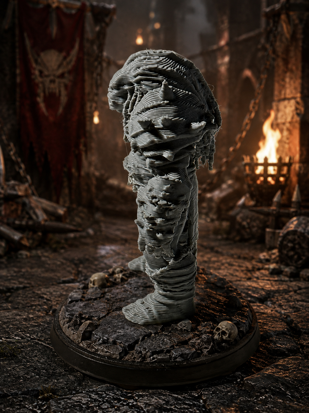 Orc Leader Miniature – 3D Printed D&D Tabletop Mini
