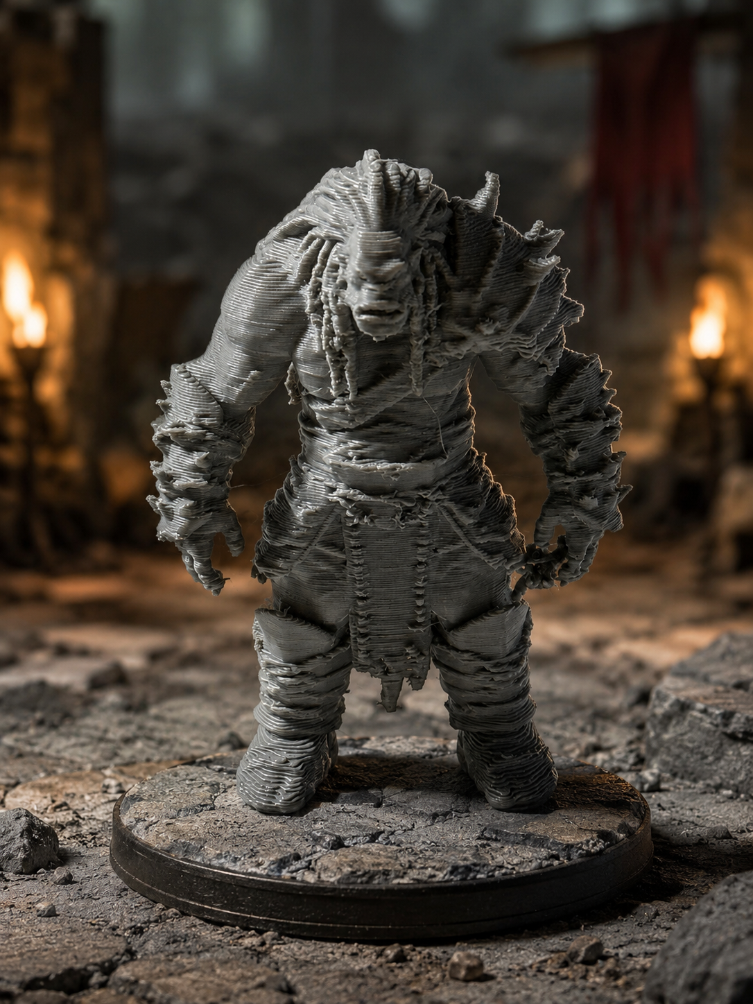 Orc Leader Miniature – 3D Printed D&D Tabletop Mini