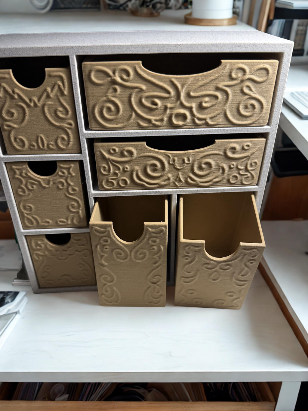 Desk Organizer with Drawers | 3D Printed Storage Organizer | Office Desk Storage | Makeup Organizer | Craft Organizer | Drawer Organizer