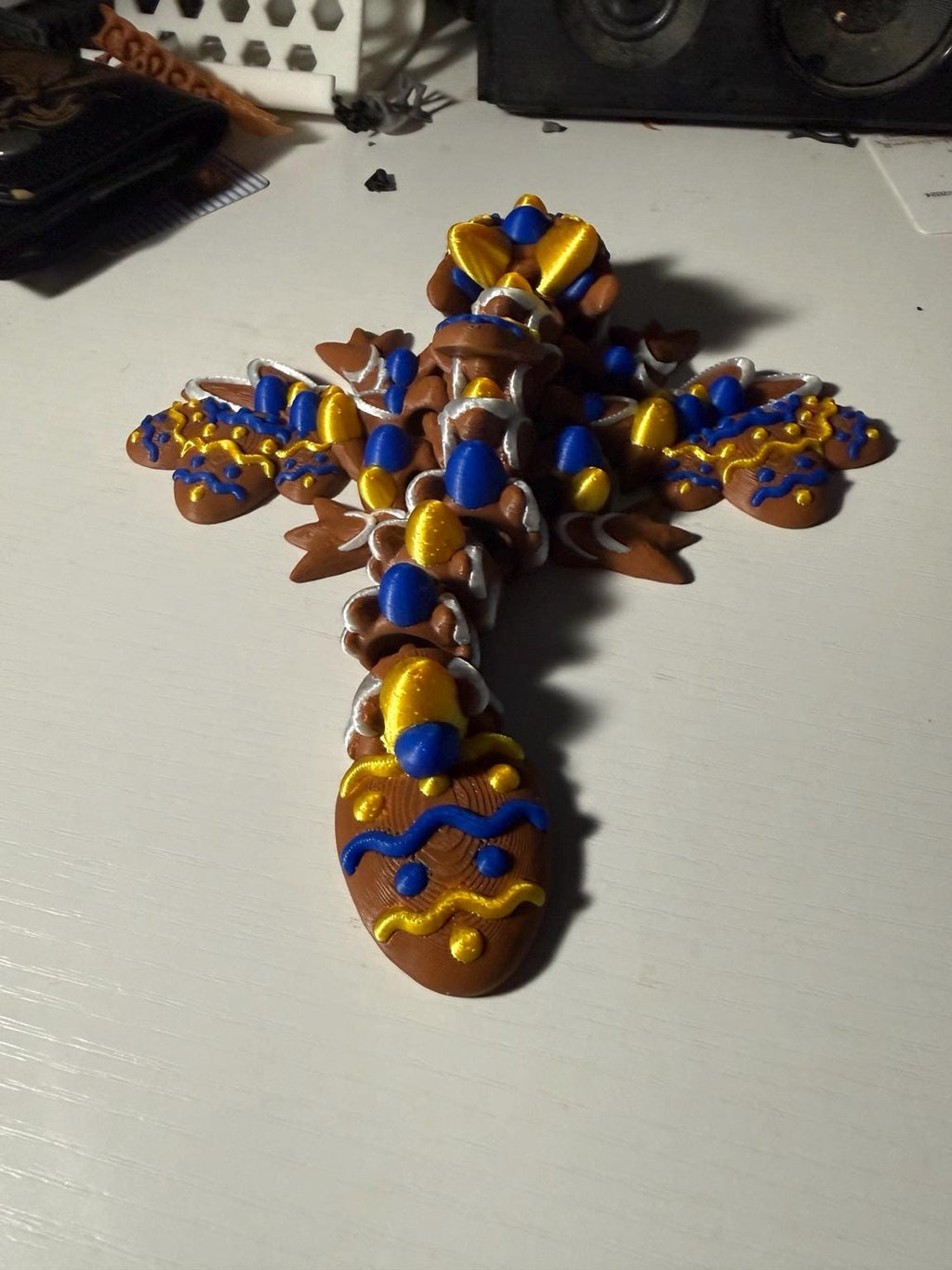 Articulated Easter Dragon | Cookie Candy Theme, 3D Printed Fidget Toy