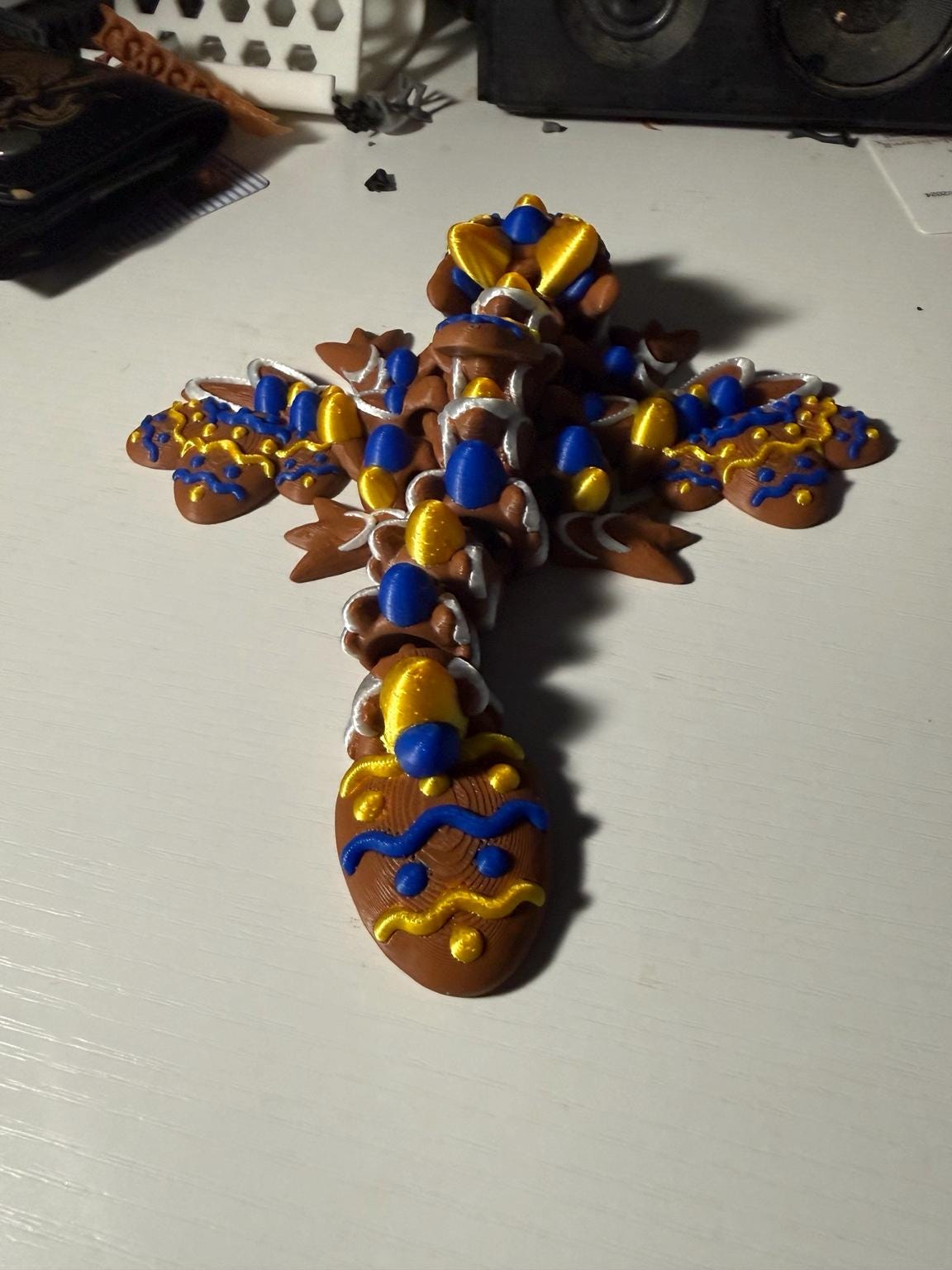 Articulated Easter Dragon | Cookie Candy Theme, 3D Printed Fidget Toy