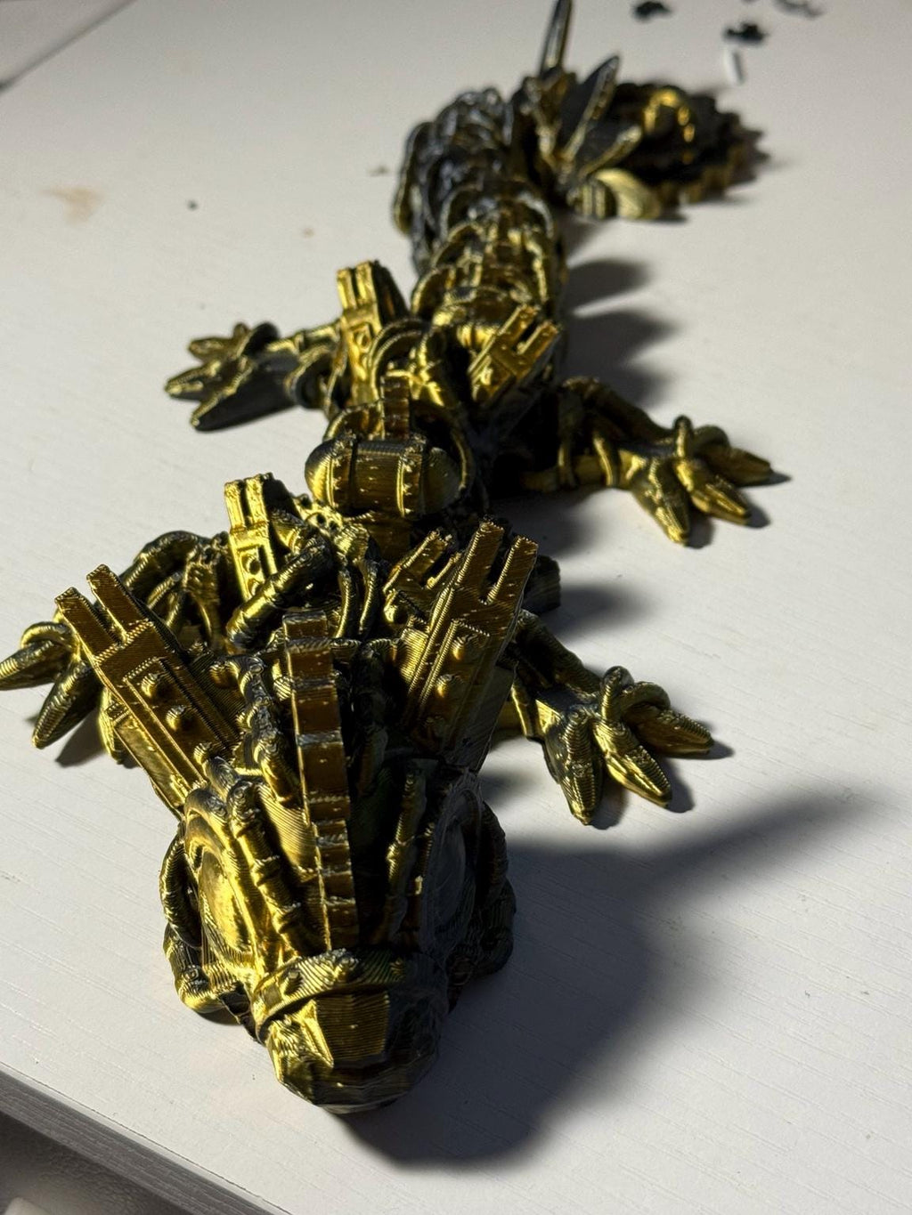 Steampunk Articulated Dragon – 3D Printed Mechanical Fidget Toy Collectible