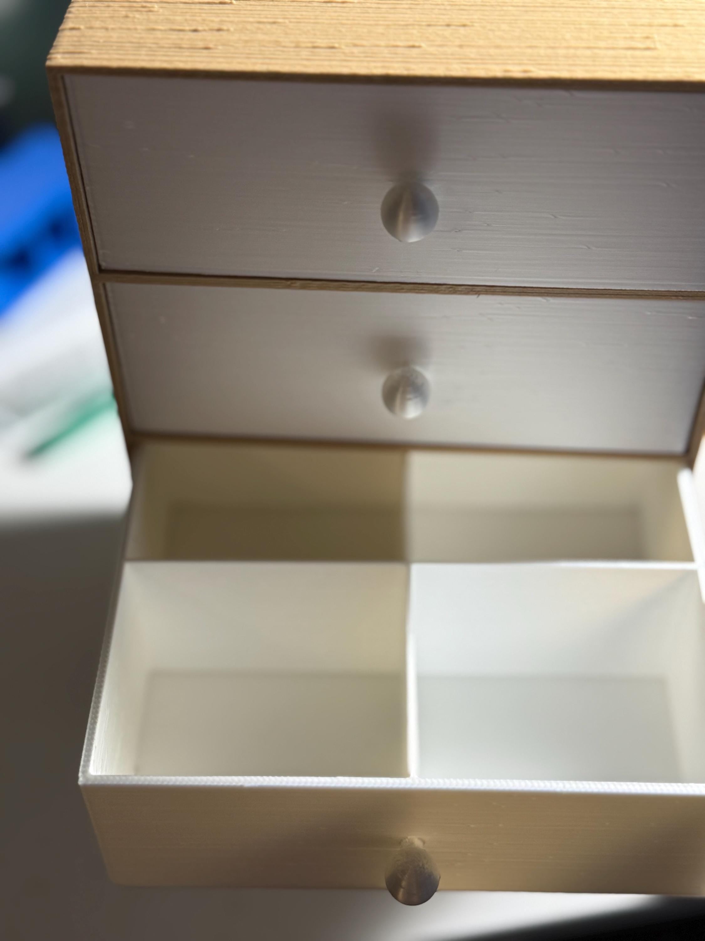 Minimalist Jewelry Box Organizer | Wooden Style 4 Drawer Storage | Modern Jewelry Case | Ring Necklace Storage | Bedroom Vanity Organizer