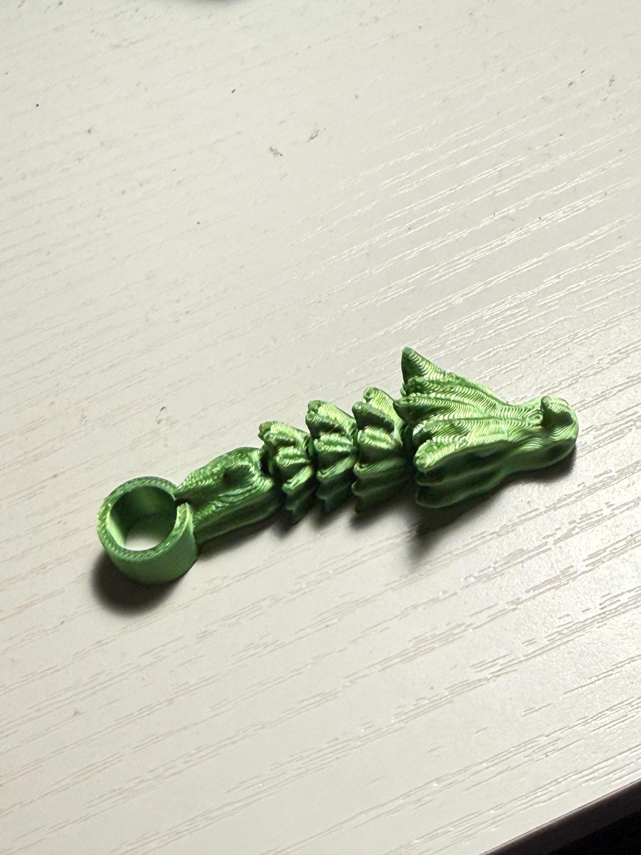 Articulated Dragon Straw Topper for Stanley Cup | 3D Printed Dragon Straw Buddy | Reusable Straw Cap Accessory | Fantasy Cup Charm