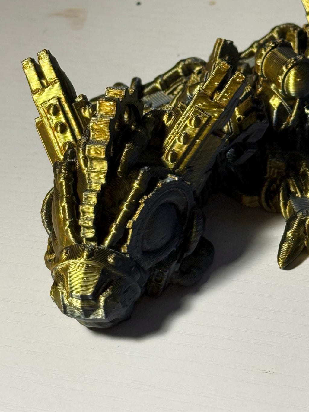 Steampunk Articulated Dragon – 3D Printed Mechanical Fidget Toy Collectible