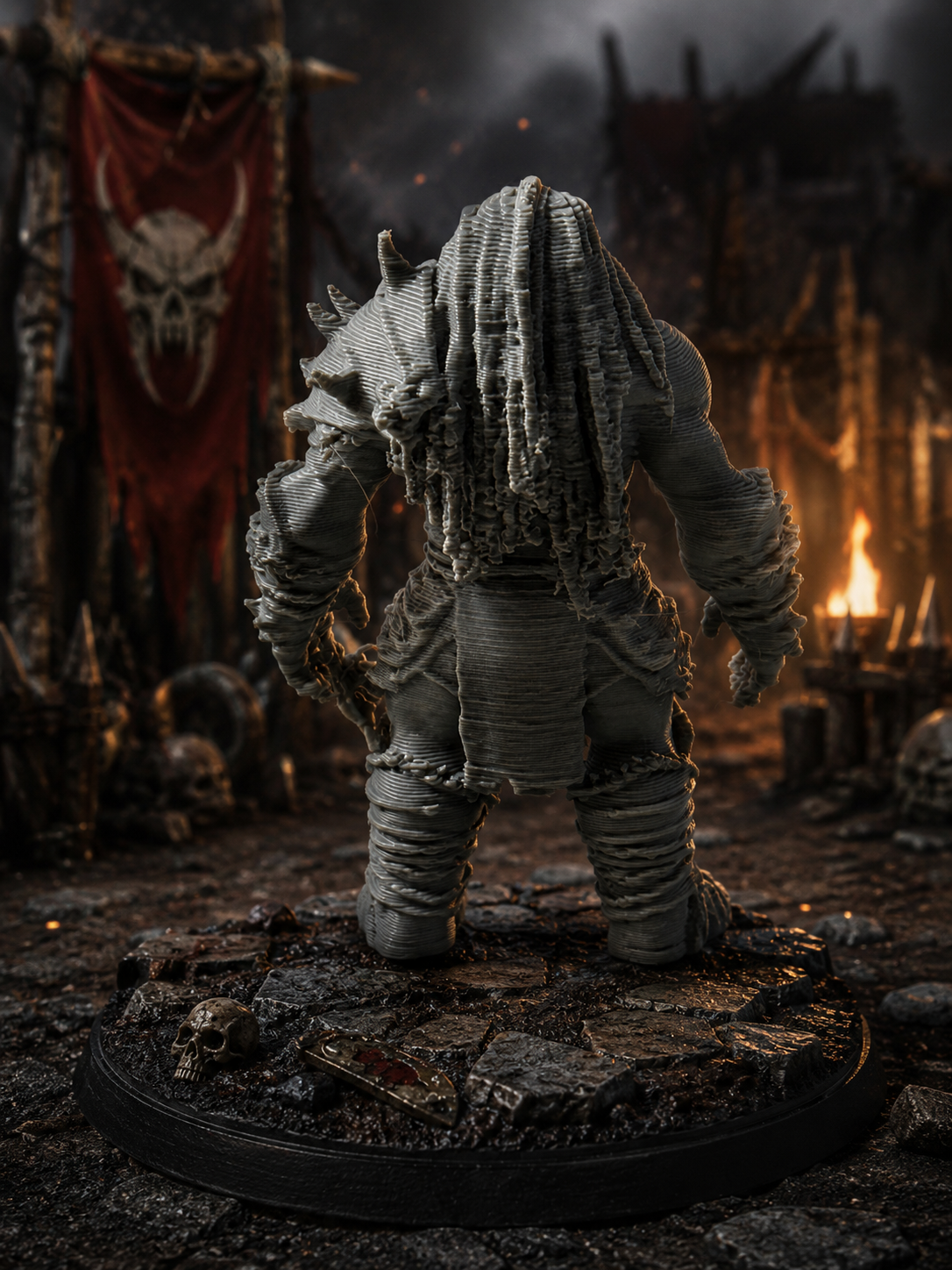 Orc Leader Miniature – 3D Printed D&D Tabletop Mini
