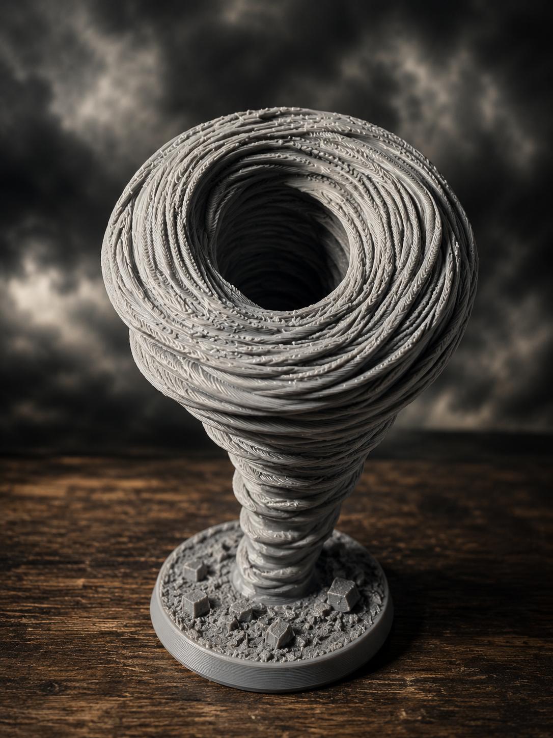 Tornado Elemental Miniature – 3D Printed D&D Tabletop Mini