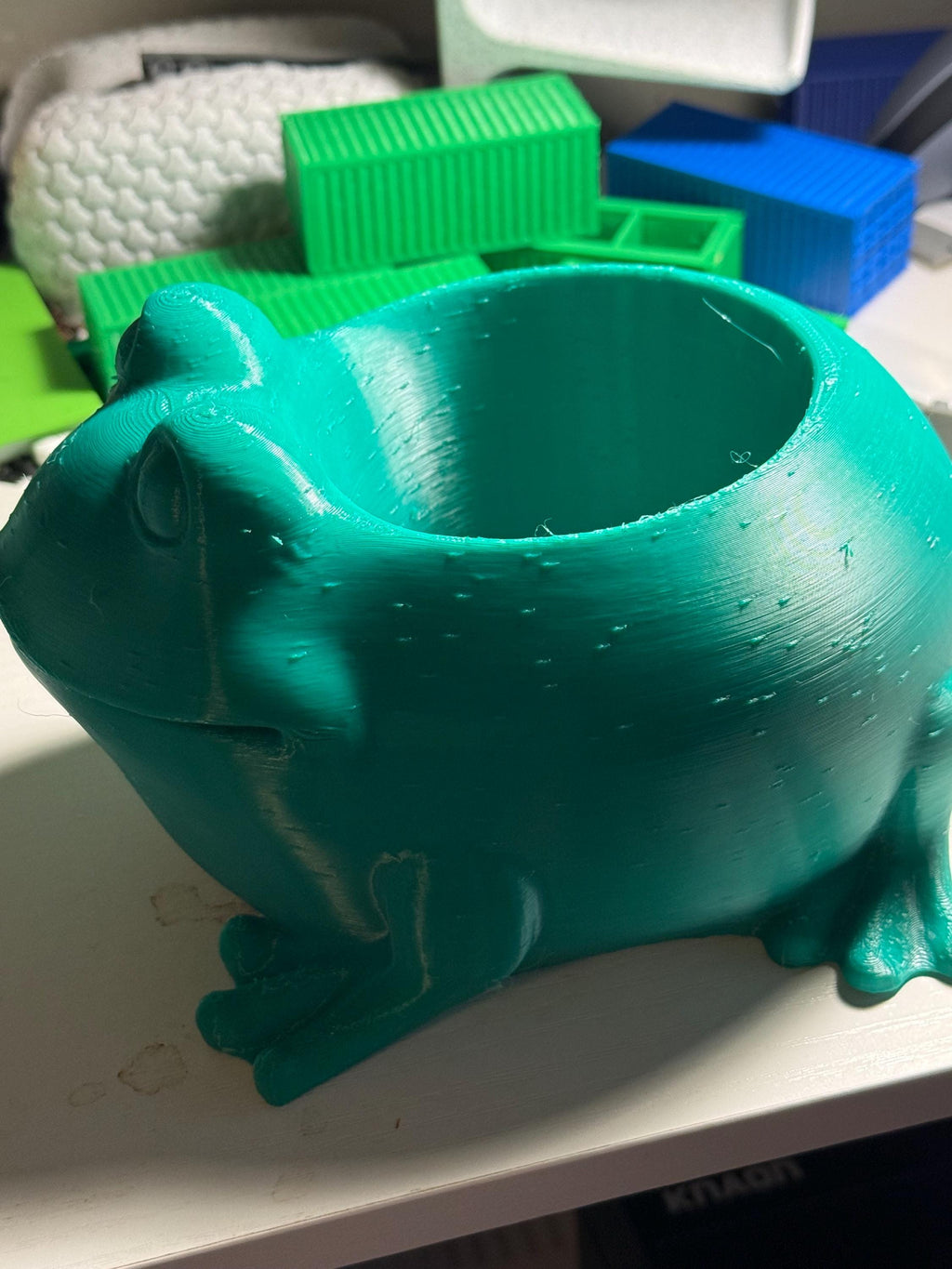 Cute Frog Planter | 3D Printed Frog Pot | Small Succulent Planter | Desk Plant Pot | Kawaii Frog Decor