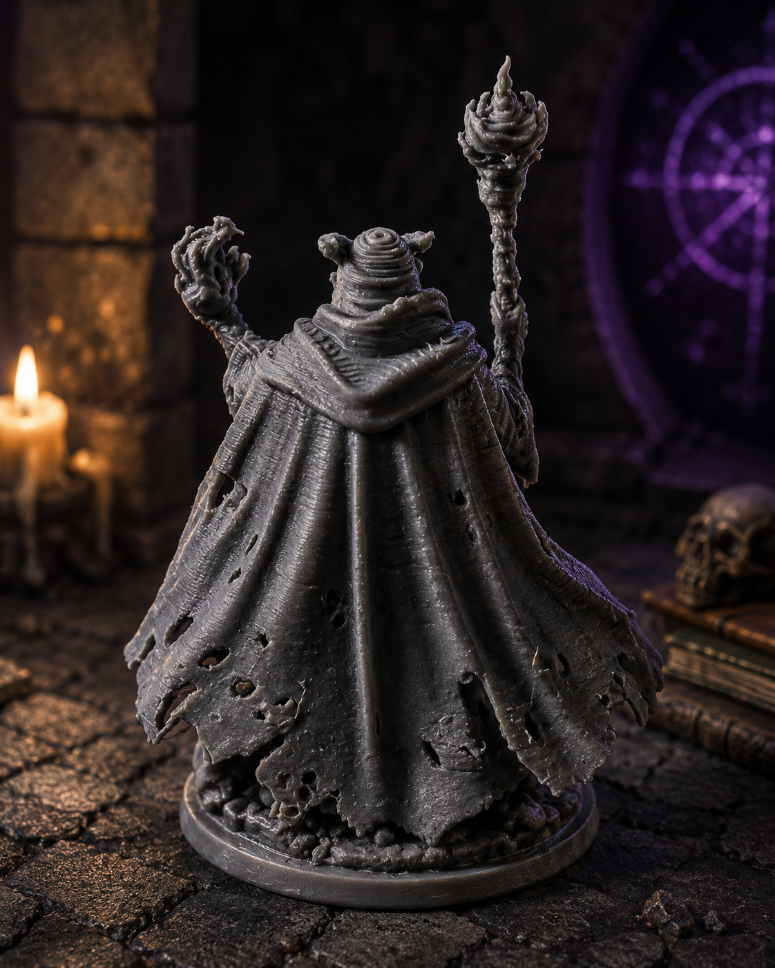 Tiefling Warlock Miniature – 3D Printed D&D Tabletop Mini