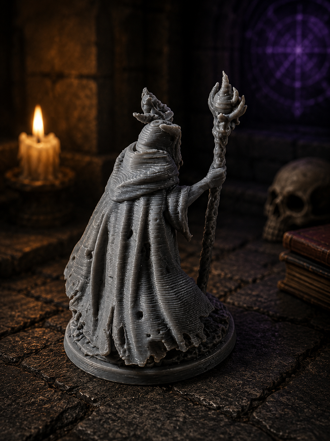 Tiefling Warlock Miniature – 3D Printed D&D Tabletop Mini