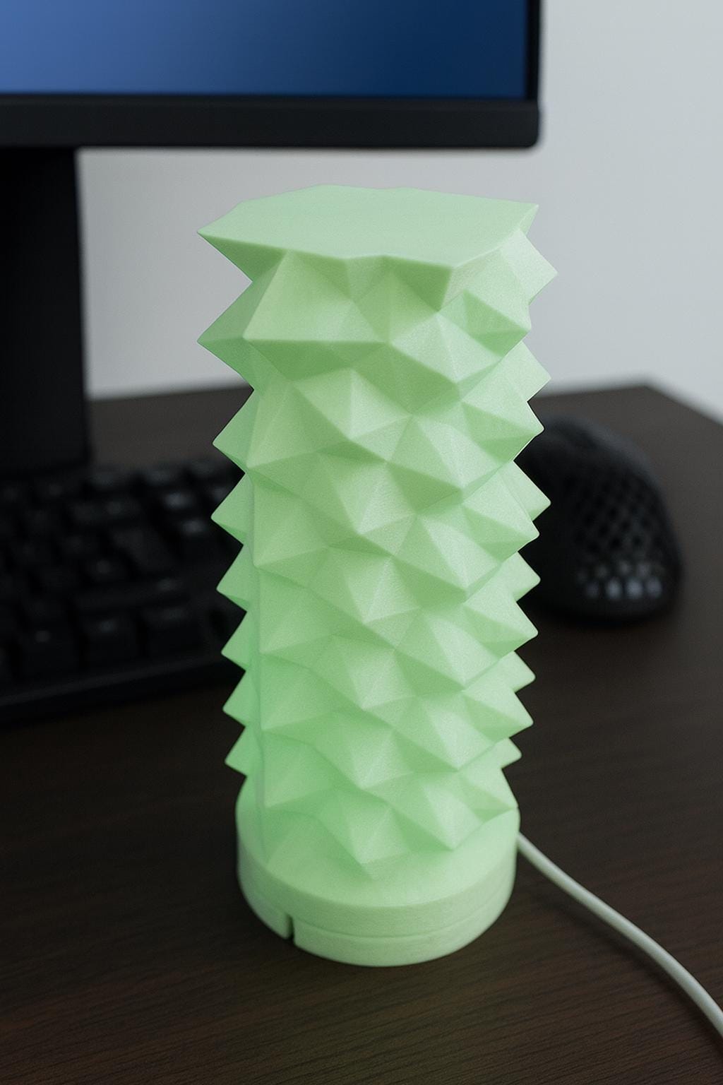 3D Printed LED Desk Lamp | Modern Geometric Night Light