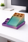 Desk Organizer with Phone Stand – Pen Holder & Sticky Note Holder, 3D Printed Office Desk Organizer, Workspace Organizer