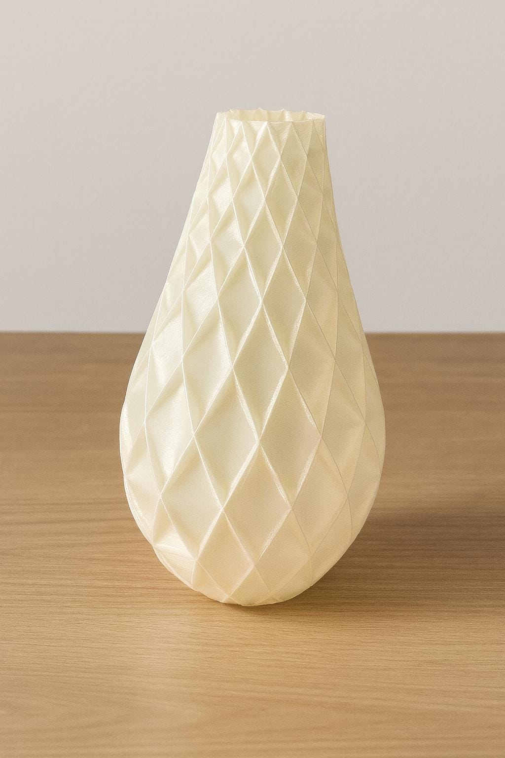 3D Printed Modern Vase – Geometric Textured Vase – Home Decor –
