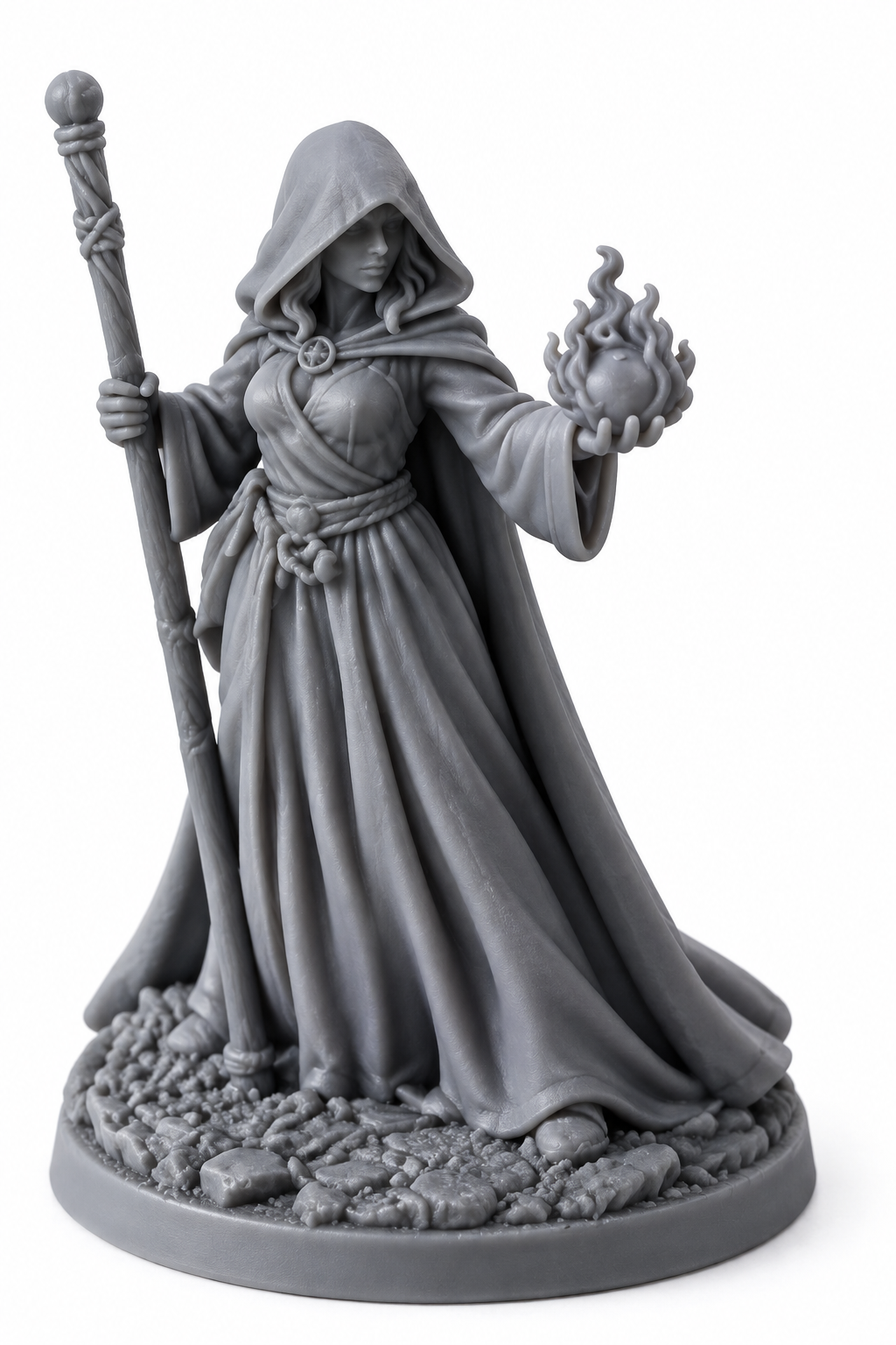 Female Wizard Miniature - Front