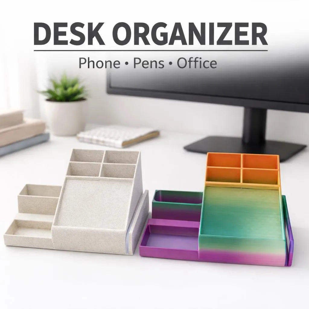 3-D Printed Desk Organizer With Phone Holder