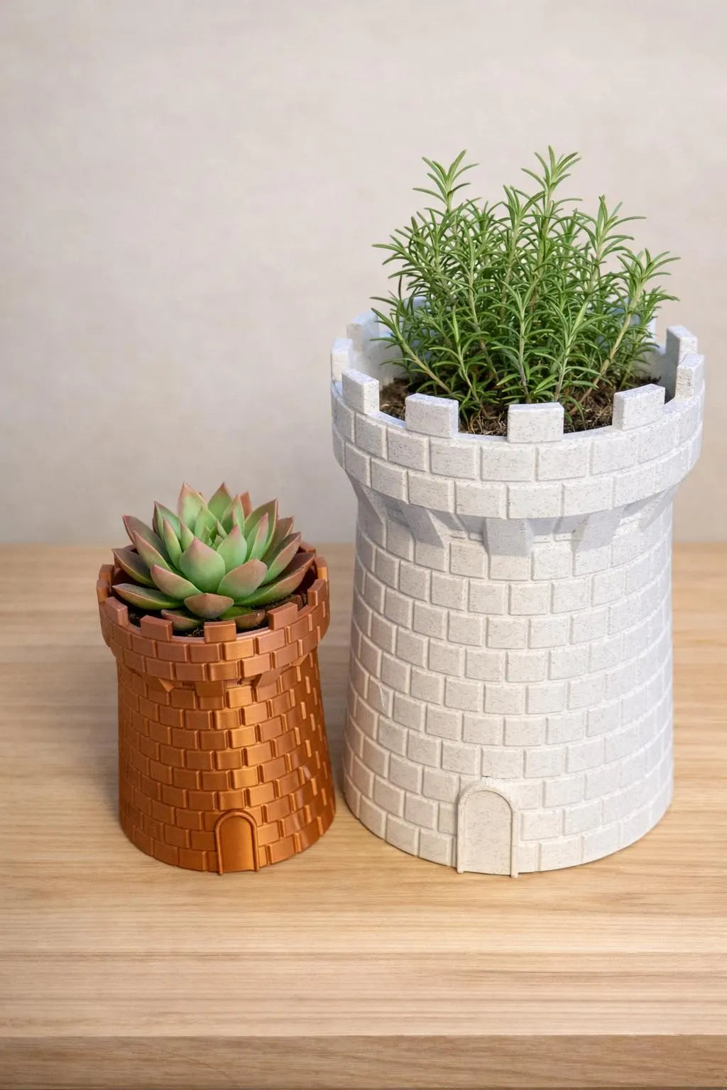 3-D Printed   Castle Tower Planter