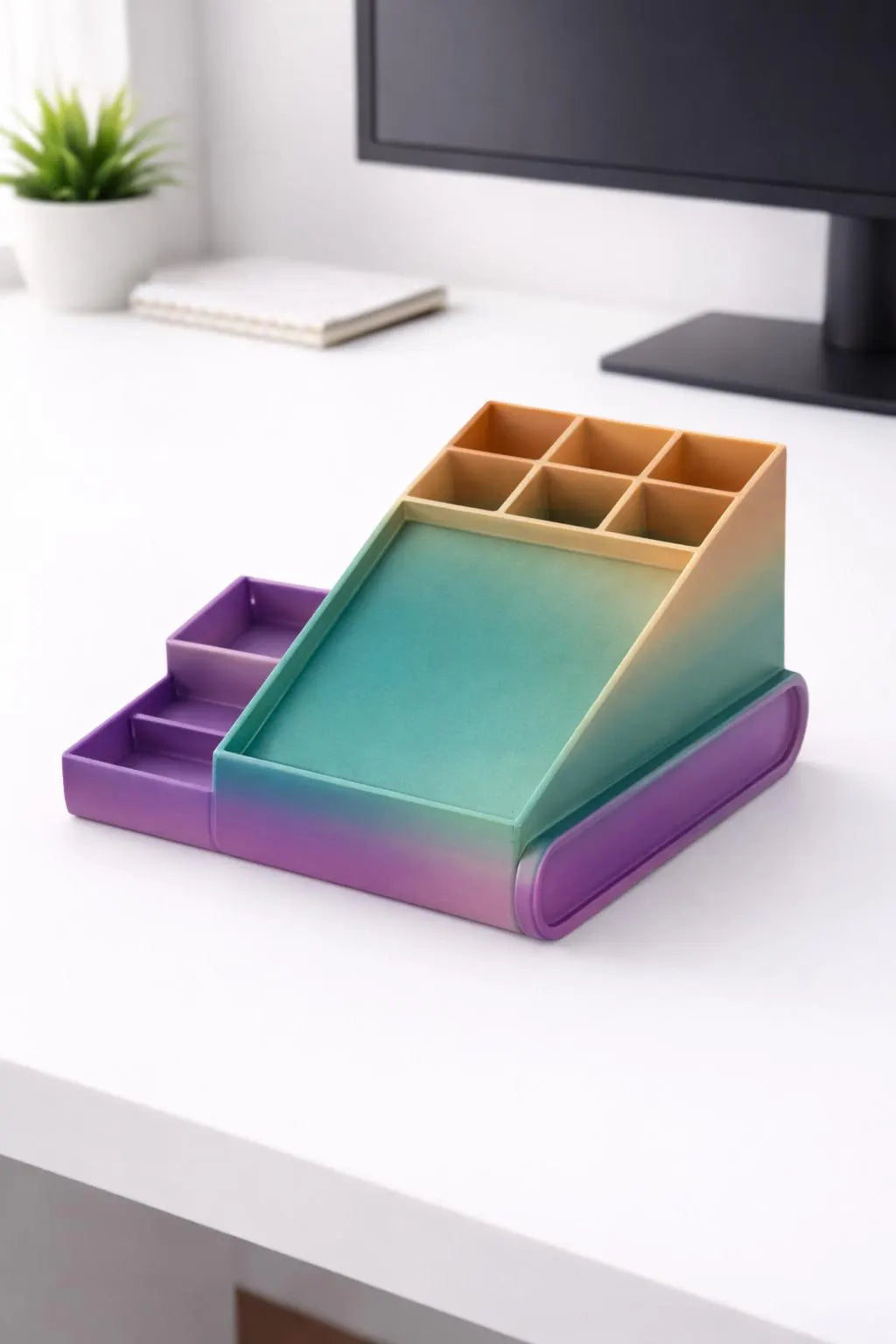3-D Printed Desk Organizer With Phone Holder