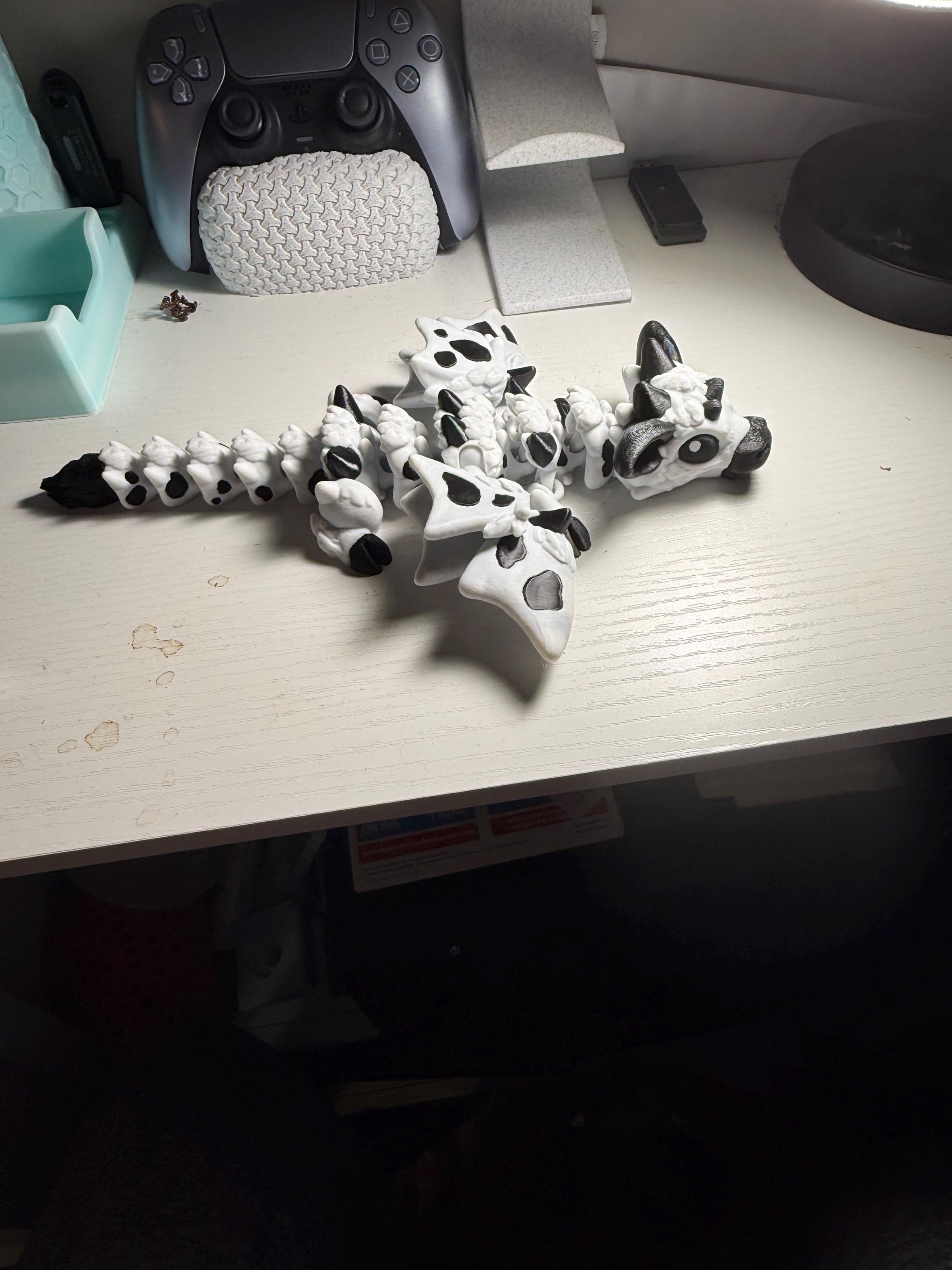 Flexi Cow Dragon — 3D Printed Articulated Dragon Toy Gift for Kids & Gamers