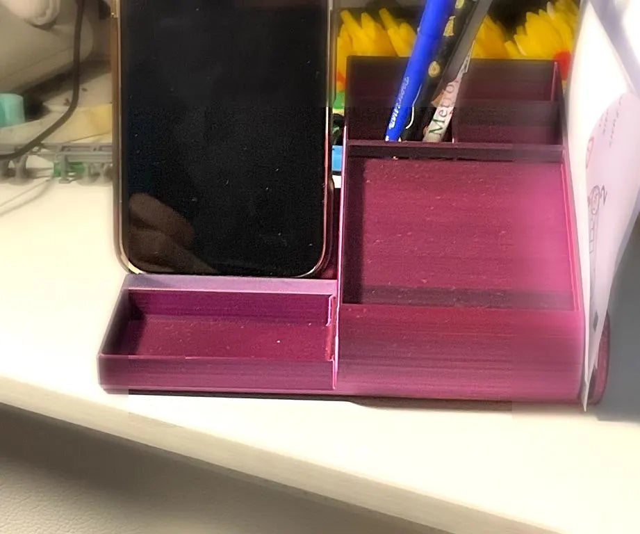 3-D Printed Desk Organizer With Phone Holder