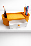 3D Printed Pen Holder & Desk Organizer with Drawer — Home Office Accessories