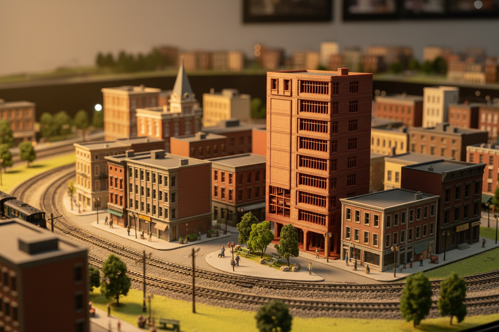 N Scale building on layout