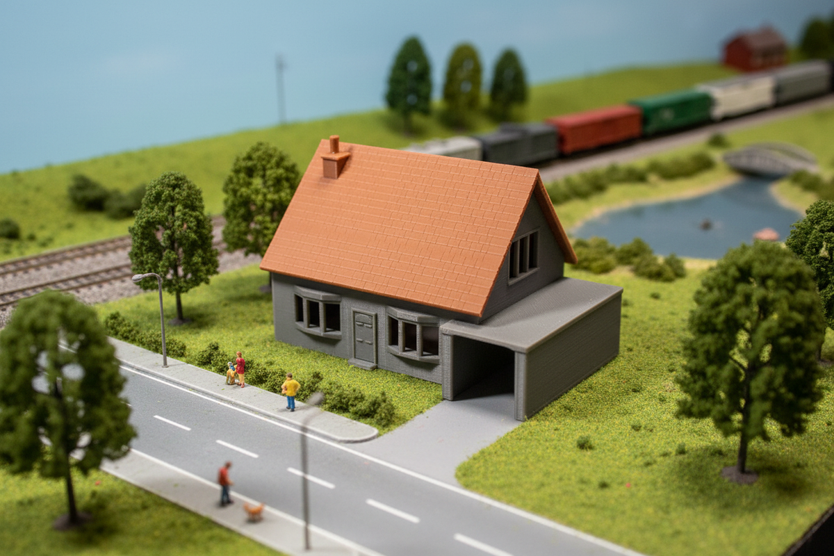 N Scale House on Layout 2