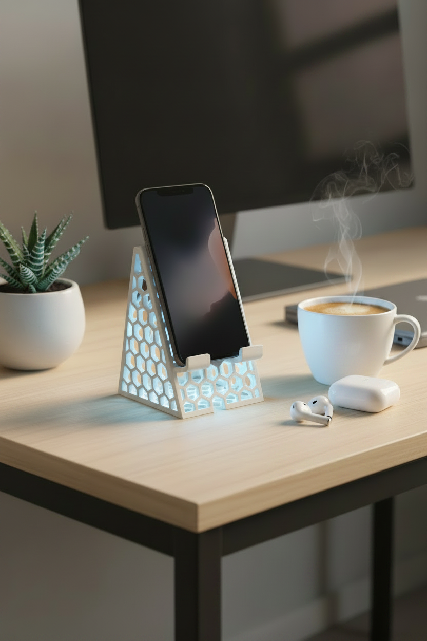 Phone Stand White Desk