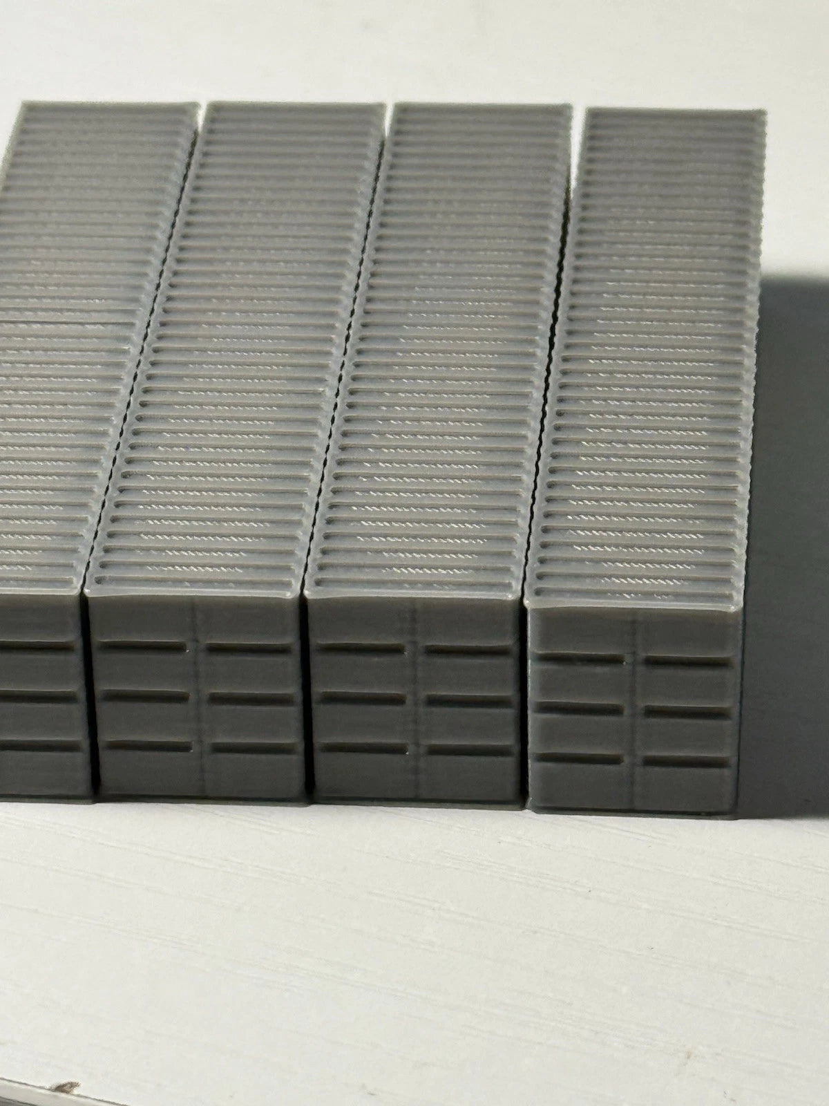 N Scale 40ft Shipping Containers — 3D Printed Model Railroad Scenery (4-Pack)