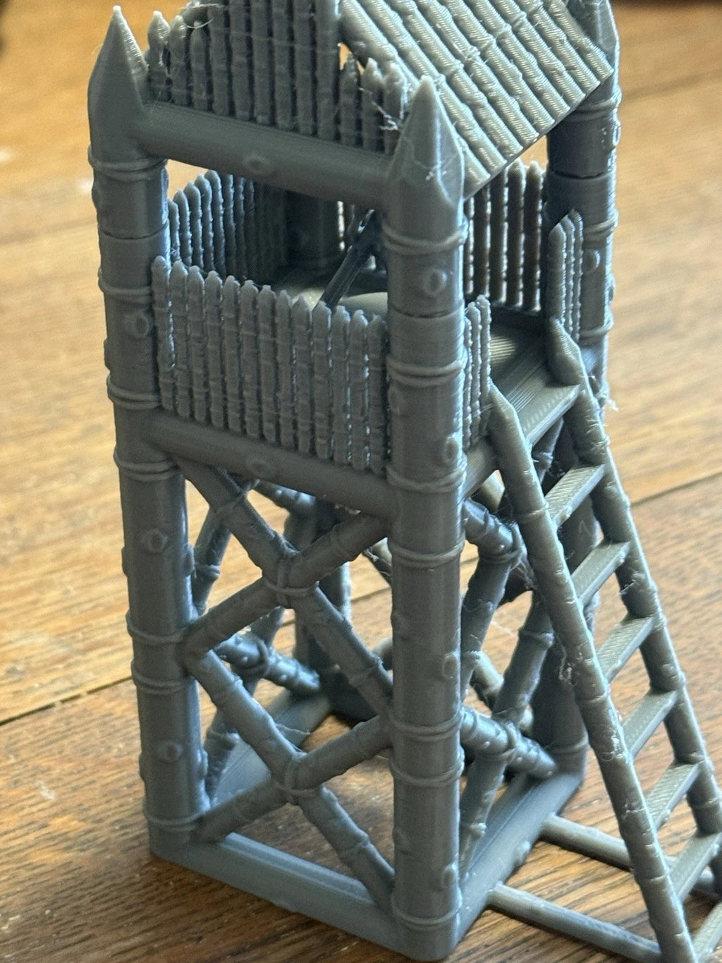 3D Printed Watchtower Miniature Terrain — 28mm/32mm DnD & Pathfinder Wargame