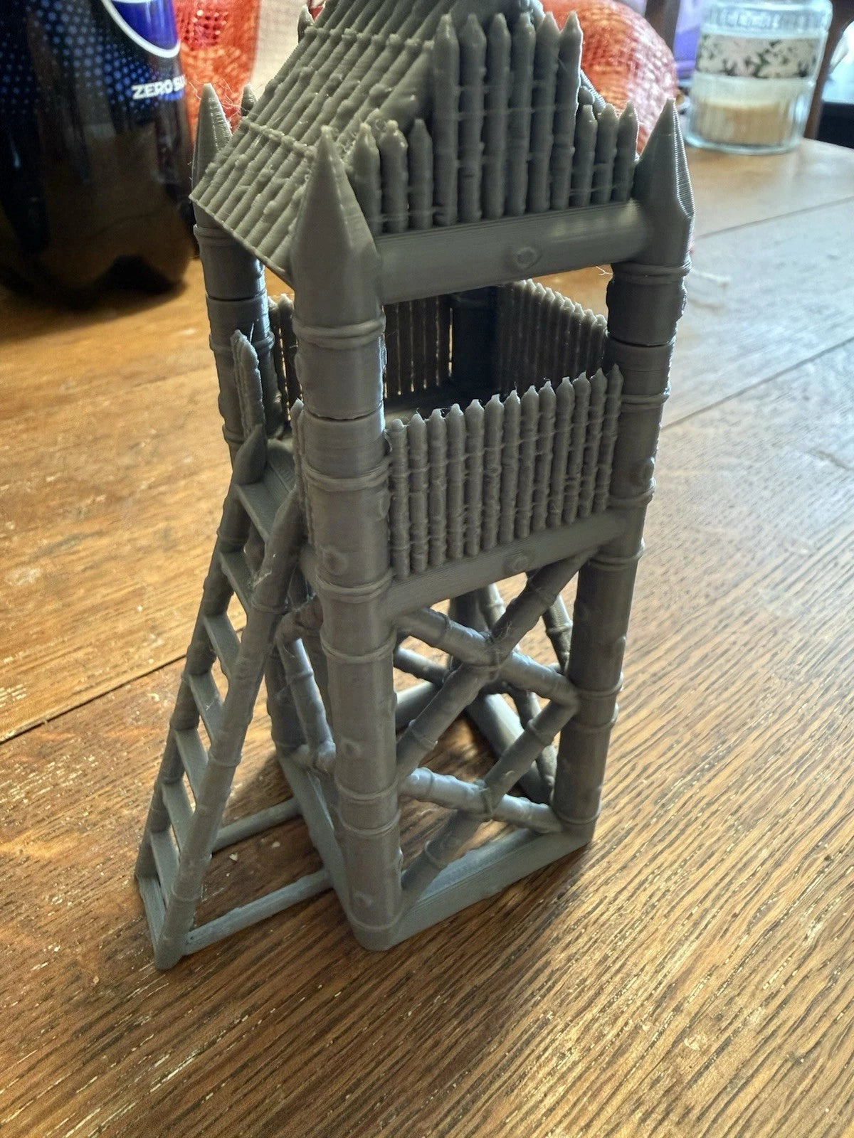 3D Printed Watchtower Miniature Terrain — 28mm/32mm DnD & Pathfinder Wargame